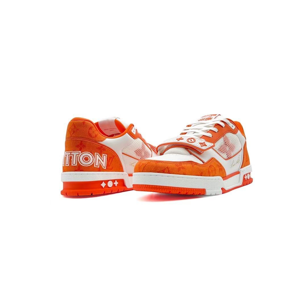 Louis Vuitton Orange Monogram Trainer Sneakers